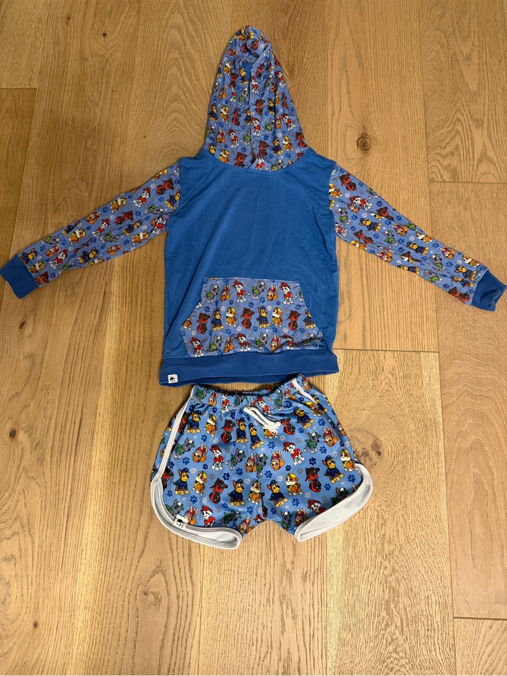 Paw Patrol Kids Blue Character Hoodie & Shorts Set Size 3-4T